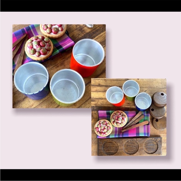 Mid Century Serving Condiment Caddy & Tray Set - Picture 3 of 10